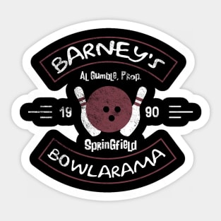 Barney's Bowlarama with Pin Pals on Back Sticker